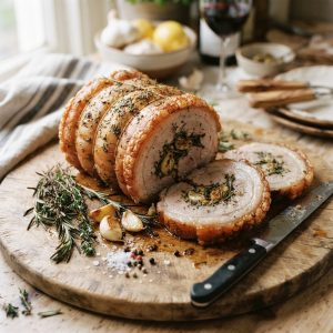 Porchetta Stuffed with Garlic & Rosemary 500G - Frozen